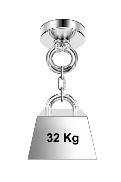 ROBİZ Knd32 Mıknatıs 36kg N52 Halka Askı Taşıyıcı Çekici Super Güçlü Neodyum Dolap Ofis Ev Hobi Oyuncak - 4