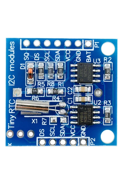 ROBİZ DS1307 RTC IIC Zaman Modül Gerçek Zaman Saat I2C 24C32 Eeprom Saniye Dakika Saat Gün Ay Yıl Tarih - Resim 4