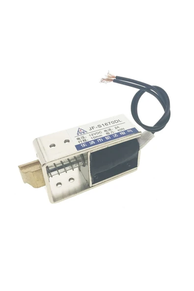 Alkatronik Jf-s1670dl Solenoid Kilit Dc 12v 2.4a 28w 40n Elektrikli Manyetik Kapı Depo Kasa Kilidi 10mm Dil - Resim 7