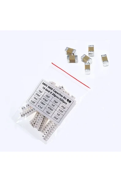 ROBİZ 0805 Smd Kapasitör Set 16 Tip 320 Parça  Yüzey Montaj Film Seramik 10pF 22pF 33pF 47pF 220pF 470pF - Resim 5