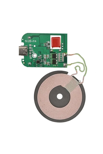 ROBİZ Kablosuz Şarj Modülü Type C 15W Qi 9V 1.5A Mobil Akıllı Telefon Oyuncak Pil Şarj Transmiter