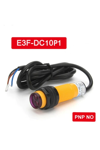 ROBİZ E3F-DS10P1 IR Kızılötesi Mesafe Sensör PNP NO İnfrared Optik 10cm Engel Cisim Algılayıcı Proximity