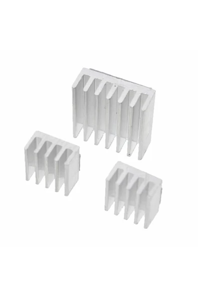 ROBİZ 3 Adet Aluminyum Metal Soğutucu Blok Raspberry Pi Termal Etiket Gümüş Renk Radyatör Amfi Led - 4