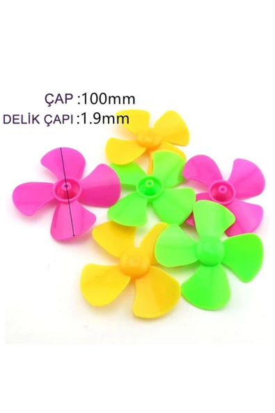 ROBA 100mm Pervane 4 Kanat Oyuncak Rüzgar Gülü Kürek Botu Motor - Resim 2