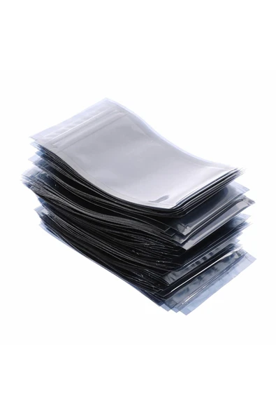 ROBİZ Kilitli Antistatik Poşet 8x13cm 100 Adet Şeffaf Su Toz Geçirmez Koruyucu Esd Metalize Torba Çanta