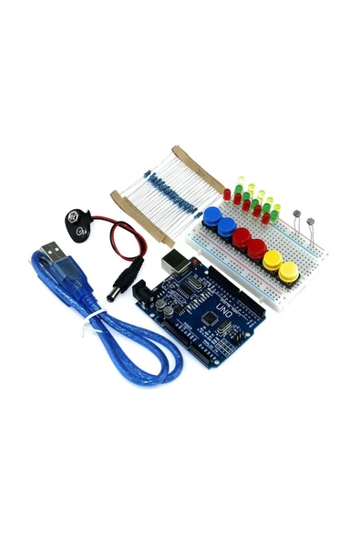 ROBA Kutulu Arduino Uno R3 Başlangıç Seti 78 Parça Breadboard Led Ldr - 7