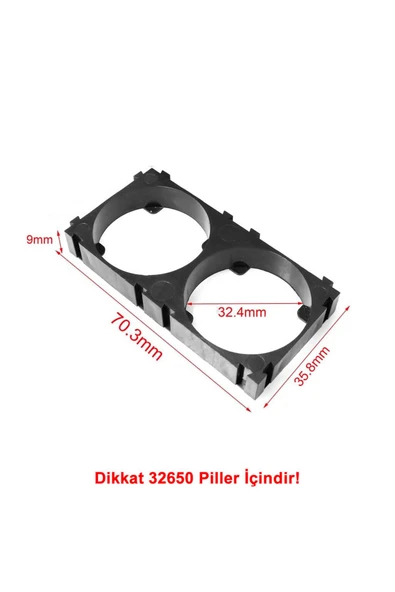 Alkatronik 32650 2li Pil Tutucu Birleştirici 32700 Lityum Lion Lipo Batarya Pil Yuvası Mobil Güç Kaynağı - Resim 6