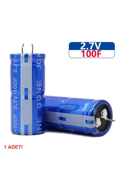 ROBİZ 100F 2.7V Süpercap 22x45mm DIP Süper Kapasitör Enerji Depolama Güneş Rüzgar Akü Batarya Güç - Resim 3