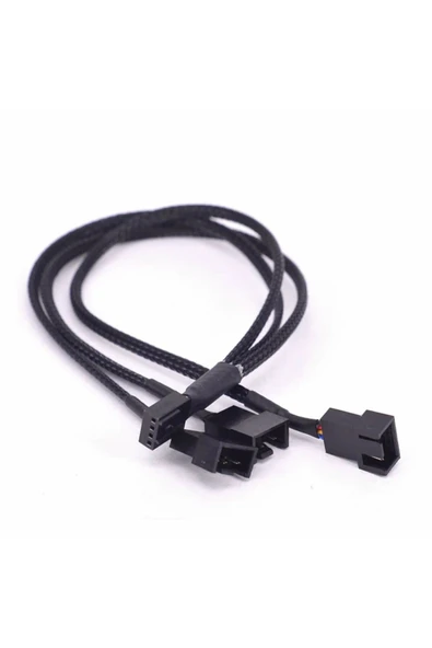 ROBİZ 1 to 3 Çoğaltıcı 25cm Fan Uzatma Kablosu Y Tip 4 Pin 3 Pin Bilgisayar Kasa Anakart Ekran Kartı - Resim 5