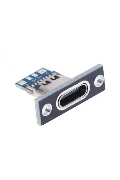ROBİZ USB 3.1 Type C Panel Montaj Dişi Soket 4 Pin Smd Lehimlenebilir Padler Konnektör Telefon Şarj Board - Resim 4