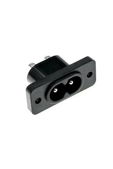 ROBİZ 220V 5A AC Dişi Power Giriş Soketi C7 2 Pin Panel Montaj Tip Elektrik Güç Kablo Bağlantı Konnektörü ürün görseli