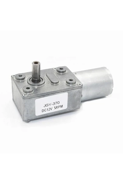 Alkatronik Jgy370 Dc 12v 5 Rpm Redüktörlü Dc Motor 2 Yönde Dönme L Tip 26kg.cm Yüksek Tork Metal Dişli ürün görseli