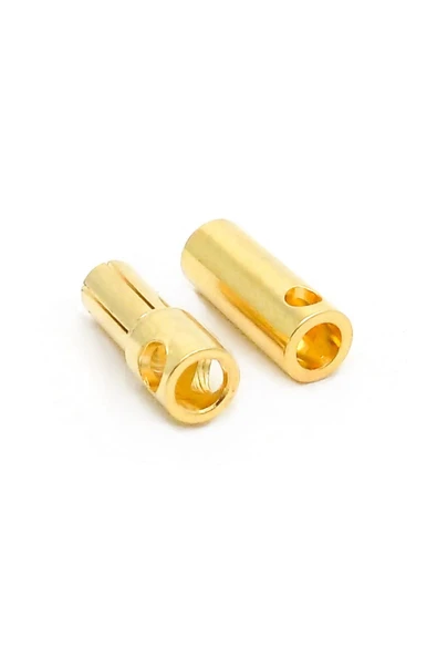 ROBİZ 5mm Altın Kaplama Banana Dişi Erkek Soket  60A Pil Batarya Lion Bullet Plug Kablo Konnektör Esc - 6