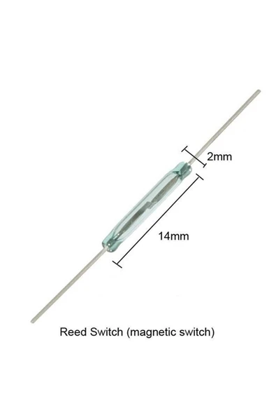 ROBİZ 14mm Reed Röle Anahtar Sensör Switch Manyetik Alan Mıknatıs Algılayıcı No Kontak Çıkışı Kapı Pencere - Resim 6