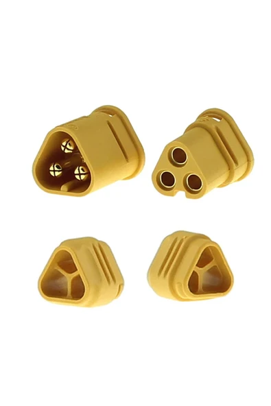 ROBİZ Mt30 3 Pin Plug Dişi Erkek Konnektör Soket Çift Rc Lipo Pil Batarya Akü Bağlantı Konnektörü - Resim 3