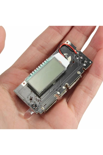 ROBİZ Powerbank Devresi Lcd Ekranlı 5V 1A Dual Usb Çıkış  Micro Usb Giriş Lityum Lion 18650 Pil Şarj Mobil - Resim 2