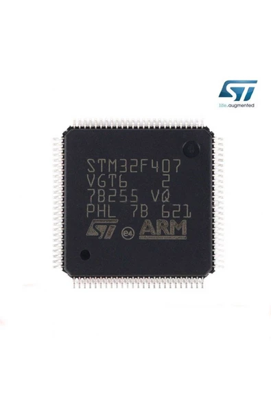 ROBİZ STM32F407VGT6 Microcontroller Lqfp100 Dsp Fpu Arm Cortex-M4 32 Bit Mcu 1 Mbyte Flash 168Mhz Cpu