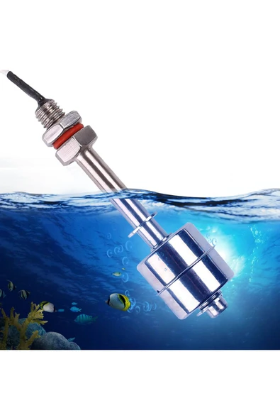 ROBİZ Metal Sıvı Su Seviye Sensörü 150mm Paslanmaz Çelik Şamandıra Mekanik Anahtar Kazan Kap Depo Tank