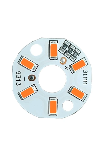 ROBİZ 5730 5v 3w 31mm Sarı Led Modül Aluminyum Pcb 6 Led Lamba Aydınlatma Işık - Resim 7