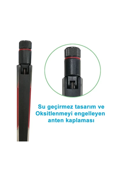 ROBİZ 12dbi Dual Band Anten Rp Sma Erkek (DİŞİ) 2.4ghz 5.8ghz Rf Gsm Wifi Sinyal Kuvvetlendirici Anten - 6