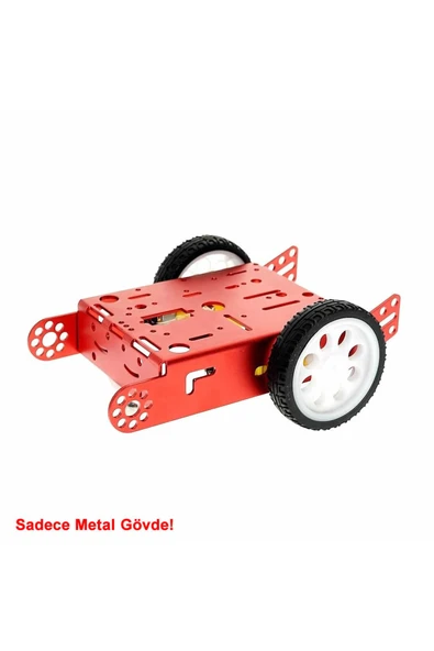 ROBİZ Aluminyum Robot Araba Gövdesi  Metal Şase Stem Eğitim Mbot Çizgi İzleyen Yarışma Diy Oyuncak - 4