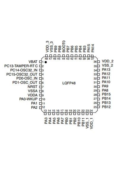 ROBİZ STM32F103C8T6 Microcontroller Lqfp48 ARM Cortex-M3 32-bit Mcu 64 Kbytes Flash 72 MHz Cpu Usb Can Spi - 7
