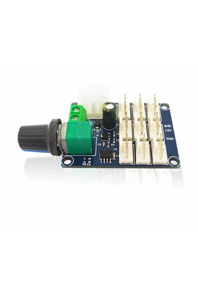 ROBİZ 9 Kanal Dc 12V Pwm Fan Hız Kontrol Kartı Klemens Atx Besleme Soket Pot Kontrol Bilgisayar Pc Cpu - Resim 4