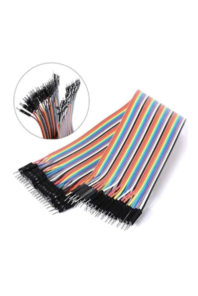 CNL 20cm 40 Pin Erkek Erkek Dupont Kablo Ayrılabilir 2.54mm 10renk Breadboard Atlama Kablosu Jumper - Resim 3