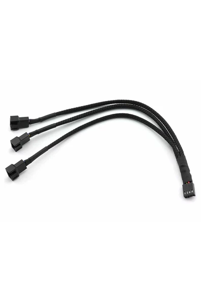 ROBİZ 1 to 3 Çoğaltıcı 25cm Fan Uzatma Kablosu Y Tip 4 Pin 3 Pin Bilgisayar Kasa Anakart Ekran Kartı - Resim 7