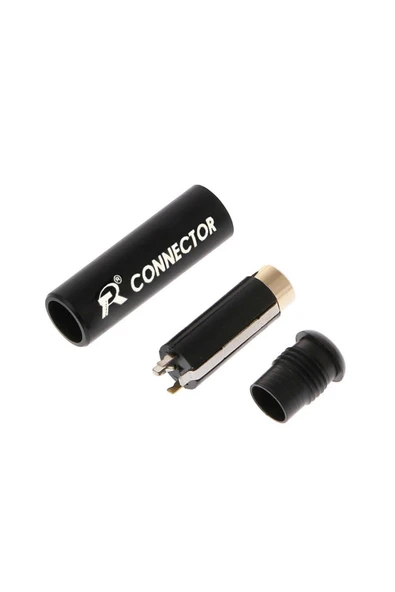 ROBİZ 3.5mm Dişi Ses Soket Kutusu 4 Tel Kutuplu Aluminyum Jack Altın Kaplama Stereo Kulaklık - 5
