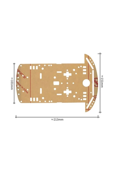 ARS Robotechnicals Demonte 2WD Akıllı Robot Araba Şasi Kiti  DIY Pleksi Tekerlek Motor Çizgi İzleyen Engelden Kaçma - Resim 6
