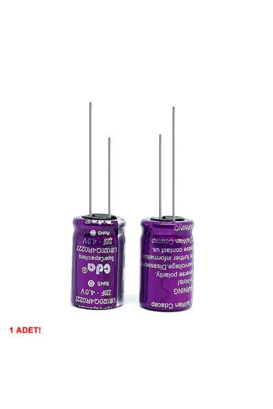 ROBİZ 220F 4V 5A Süpercap 13x20mm DIP Süper Kapasitör Enerji Depolama Güneş Rüzgar Akü Batarya Güç Kaynağı - Resim 6
