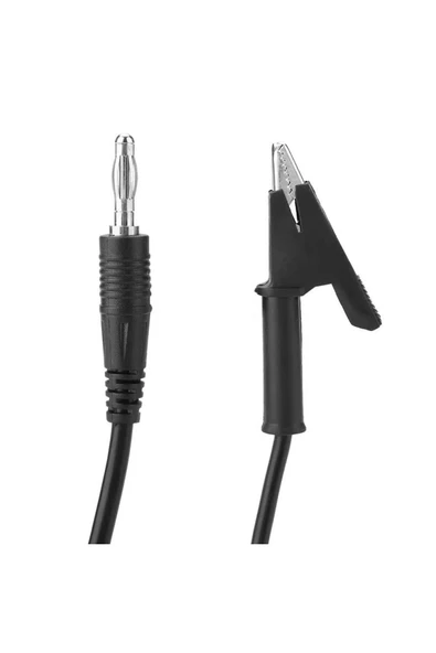 ROBİZ 12A Krokodil Banana Siyah Kablo 1 Metre Yüksek Akım Probu Multimetre Güç Kaynağı Test Araba Akü - Resim 5