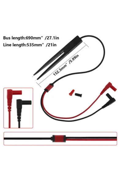 ROBA Smd Test Probu Direnç Kapasite Bobin Diyot Multimetre Avometre - Resim 8