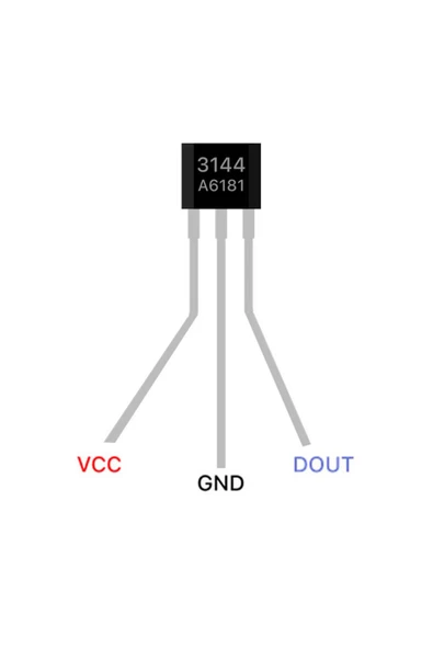 ROBİZ 3144 Dijital Manyetik Alan Algılama Sensörü Mıknatıs Açı Motor Kontrol A3144 A3144E OH3144 Y3144