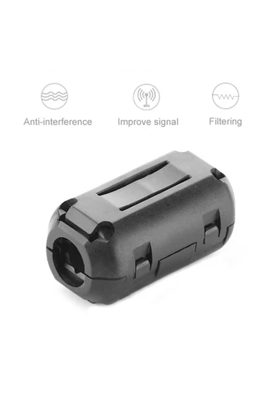ROBİZ 7mm Ferrit Halka Filtre Kablo Gürültü Bastırıcı Azaltıcı Yüzük Bead RFI EMI Girişim Engelleyici - 1