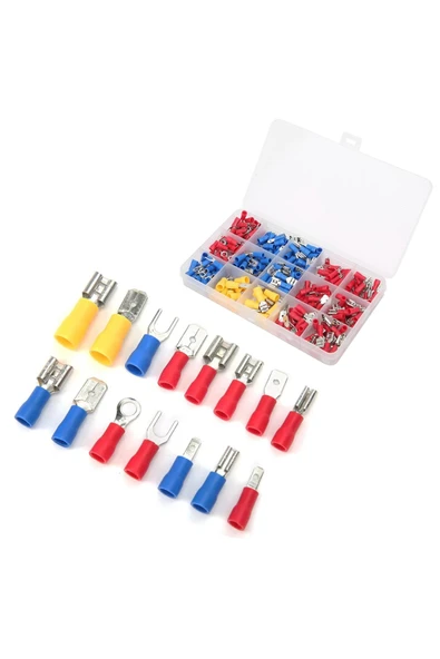 ROBİZ 280 Parça Izoleli Kablo Ucu Seti Kutulu Kürek Halka Çatal Yalıtımlı Elektrik Teli Konnektörü - Resim 4