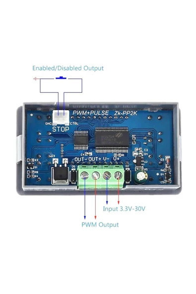 ROBİZ Panel Kutulu ZK-PP2K Kare Dalga Sinyal Jeneratörü Çift Modlu 1 kanallı 1Hz-150KHz PWM Pulse Frekansı - Resim 7