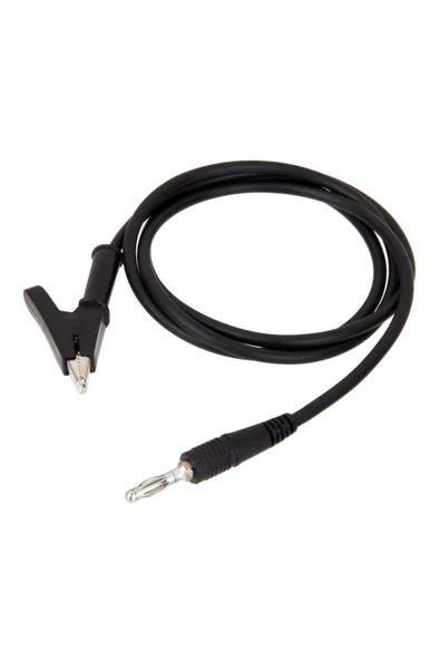 ROBİZ 12A Krokodil Banana Siyah Kablo 1 Metre Yüksek Akım Probu Multimetre Güç Kaynağı Test Araba Akü - Resim 7