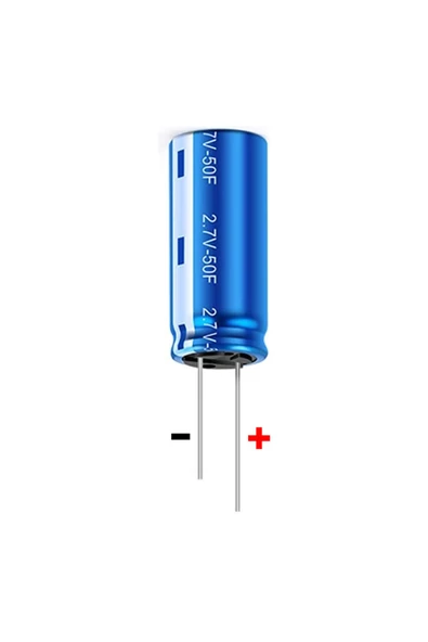 ROBİZ 50F 2.7V Süpercap 10x25mm DIP Süper Kapasitör Enerji Depolama Güneş Rüzgar Akü Batarya Güç - 6