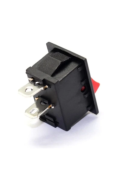 ROBİZ 2 Pin Kırmızı Anahtar Switch Mini Buton KCD1 Plastik Açma Kapama ON / OFF 5A 220V 10A 125V Latch - 7