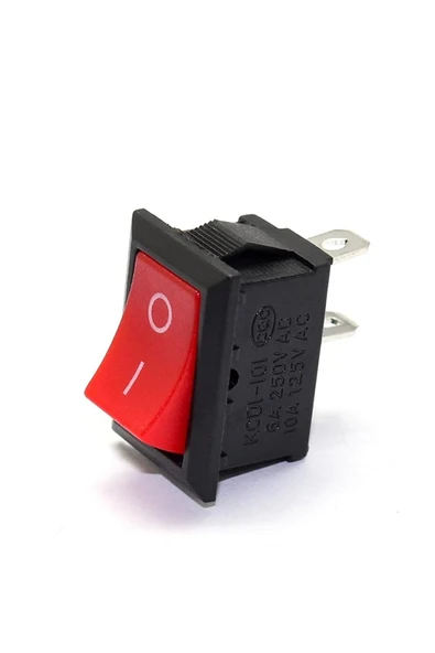 ROBİZ 2 Pin Kırmızı Anahtar Switch Mini Buton KCD1 Plastik Açma Kapama ON / OFF 5A 220V 10A 125V Latch - 5