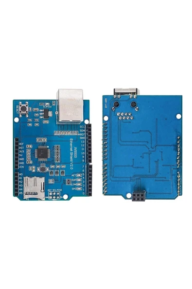 ROBİZ Arduino Ethernet Shield Wiznet W5500 3.3V SPI TCP/IP UDP Network Ağ Lan Haberleşme İnternet Iot - Resim 4