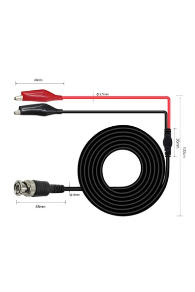 ROBA Bnc Krokodil Kablo Osiloskop Ve Sinyal Jeneratörü Probu Test ürün görseli