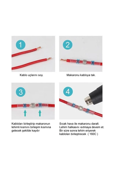 ROBA Sst-s11 Lehim Halkalı Daralan Makaron Seti Yapışkan Mühür - 4
