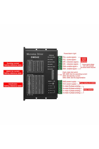 ROBİZ DM542 2 Faz 50V 4.5A Step Motor Sürücü - Resim 6