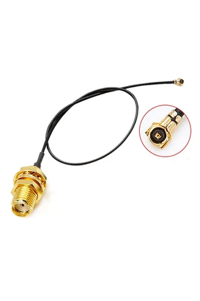 ROBİZ 10cm Sma Dişi Ipex4 Mhf4 Rf Bağlantı Kablosu SMA Dişi Soket to Altın Kaplama Konnektör Koaksiyel - 7