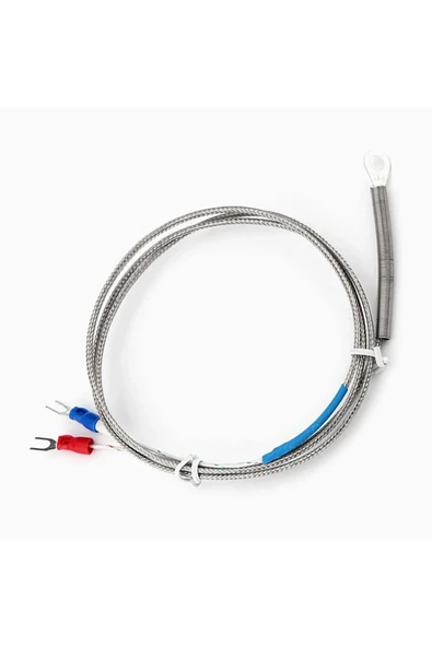 ROBİZ K Type Thermocouple 1 Metre Montaj Delikli Sıcaklık Isı Sensörü 0C / 800C Paslanmaz Çelik Prob K Tip - Resim 5