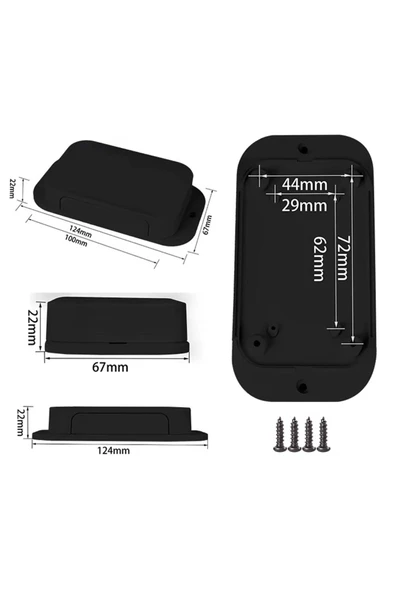 ROBİZ AK-W-67 100x67x22mm Plastik Kutu Siyah Renk Duvar Montaj Tip Elektronik Devre Cihaz Ev Otomasyon - Resim 7