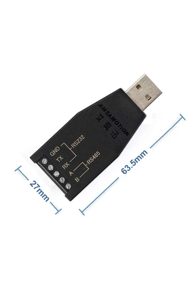 ROBİZ Amsamotion Usb To Rs232 / Rs485 Modül Kutulu Endüstriyel Tip Seri Port Sinyal Çevirici Haberleşme - Resim 8
